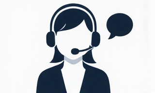 Customer support icon with a headset