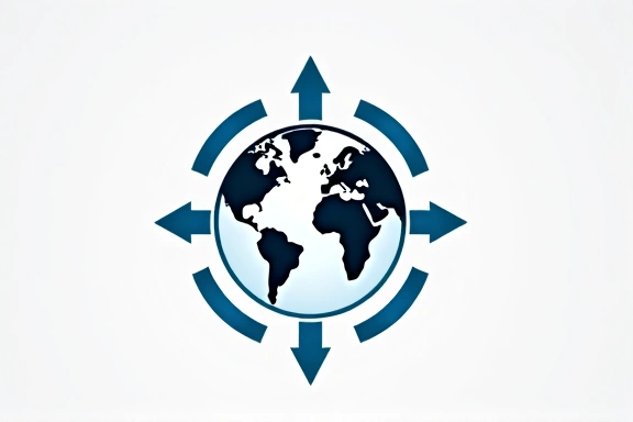 Globe icon with arrows indicating data transfer across borders